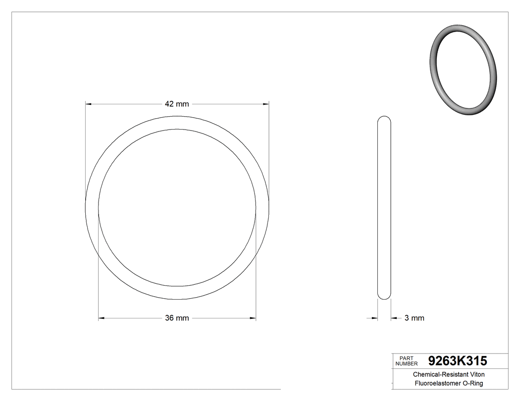 Technical drawing - 9263K315